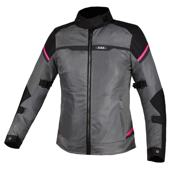 LS2 RIVA KADIN MONT SİYAH-GRİ-PEMBE ürün görseli 1