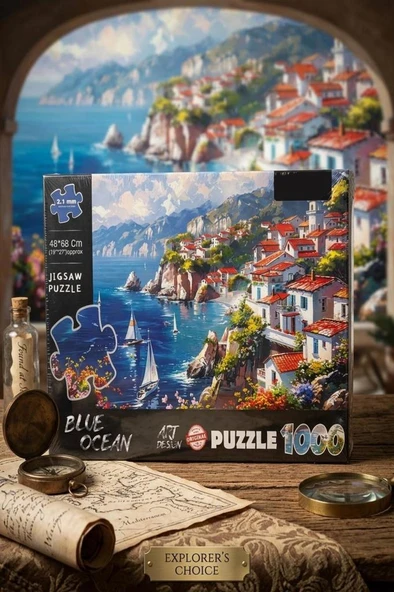 1000 Parçalı Blue Ocean Okyanus Manzarası Tasarımlı Puzzle 48x68cm Eğitici Çocuk Yapboz ürün görseli 1