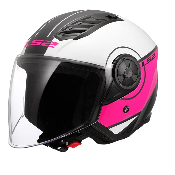 LS2 AIRFLOW 2 COVER BEYAZ-PEMBE KASK ürün görseli 1