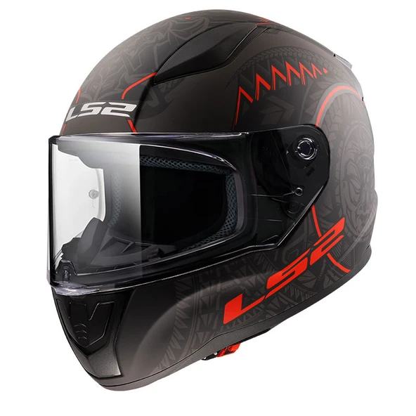 LS2 RAPID 2 TAKAROA MAT SİYAH-KIRMIZI KASK ürün görseli 1