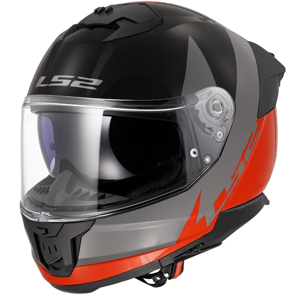 LS2 STREAM 2 THUNDERBIZ GRİ-TURUNCU KASK ürün görseli 1