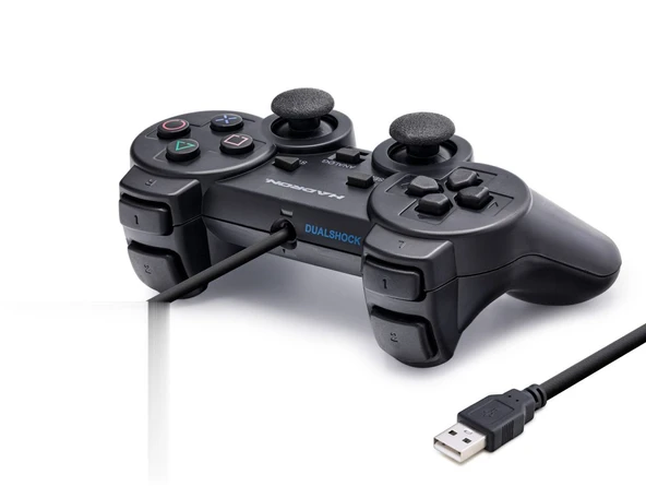 Pc Uyumlu Kablolu Usb Gamepad Oyun Kolu - Siyah HD302 ürün görseli 1