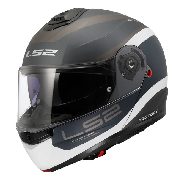 LS2 STROBE 2 VICTORY MAT GRİ-MAVİ-KUM KASK ürün görseli 1