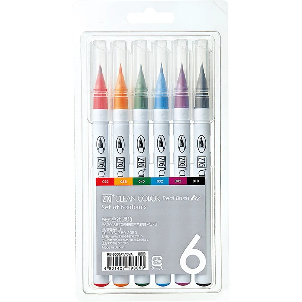 ZIG CLEAN COLOR REAL BRUSH RB-6000AT/ 6VA 6LI ürün görseli 1