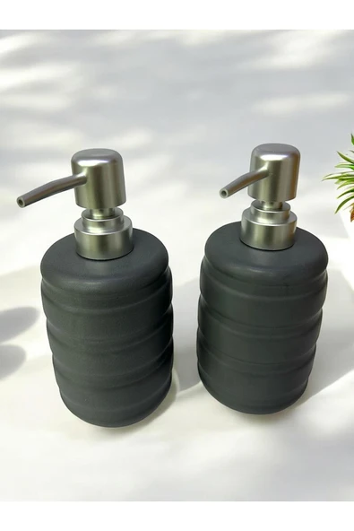 UCR HOME 4122 Metal Yuvarlak Sıvı Sabunluk Tezgah Üstü Banyo Mutfak Lavabo Sabunluğu 2 Adet ürün görseli 1
