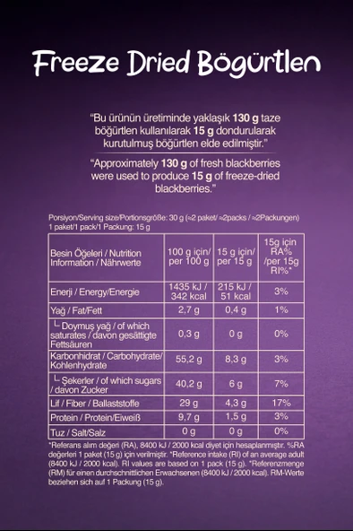 Freeze Dried Böğürtlen - Resim 6