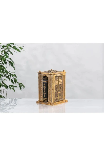UCR HOME Üç Kutsal Kapılı Kur’an Kabı Altın 16x23 Cm ( Kur'anı Kerim ) ürün görseli 1
