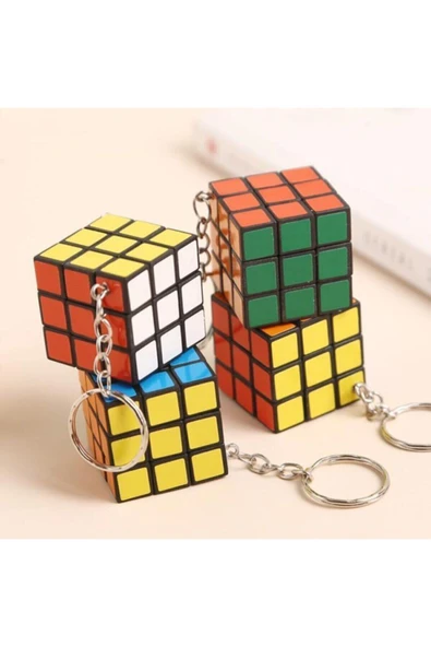 Bibizde 1 adet Mini Rubik Zeka Küpü Sabır Küpü Anahtarlık 3 X 3 Cm 1 Ad. ürün görseli 1
