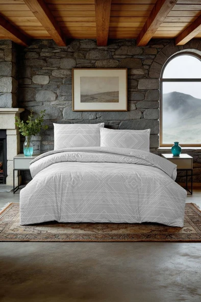 COZYNO Flanel Çift Kişilik Nevresim Takımı Elips 200x220 cm ürün görseli 1