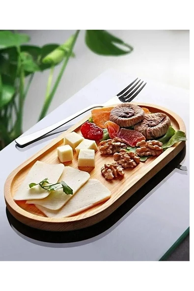 M Mimoza Park Ahşap Yağdanlık Altlığı, Çerezlik - Kahvelik - Sabunluk Sunum Standı Çok Amaçlı Sunumluk ürün görseli 1