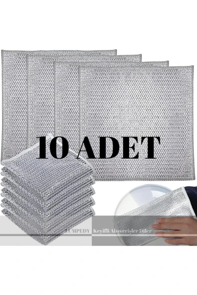Lumpedy 10 Adet Çok Amaçlı Tel Çizmez Bulaşık Bezi ürün görseli 1