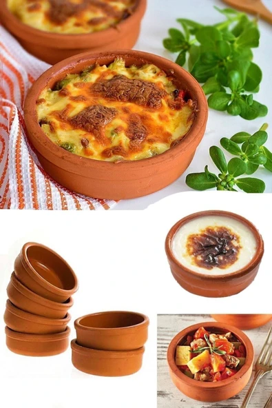 PYAAR Kapadokya 6'lı Toprak Güveç Seti Sütlaç Ve Güveç Kabı Kasesi Bir Dünya Markası ürün görseli 1