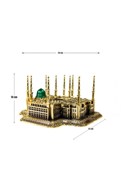 YAĞMUR CAN Büyük Mescidi Nebevi Camii Biblo Altın Rengi Kod105 ürün görseli 1