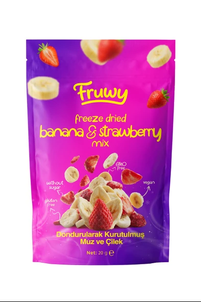 Freeze Dried Muz ve Çilek Mix ürün görseli 1
