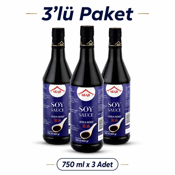 Akaji Soya Sos 750 ml x 3 Adet ürün görseli 1
