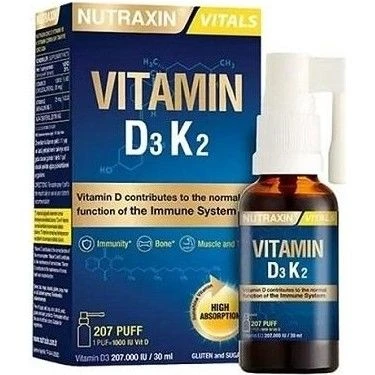 Nutraxin Vitamin D3K2 Sprey 30 ml ürün görseli 1