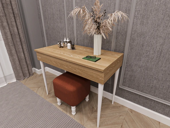 Lüks Aynalı Makyaj Masası %100 MDF Takı Aksesuar Oda Düzenleyici Organizer MAM01  SONOMA ürün görseli 1