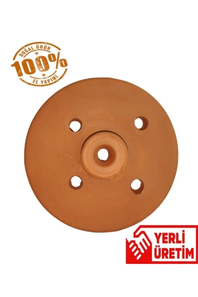 Mogan Çömlekçilik Toprak Dolmalık Sarma Taşı 17cm / El Yapımı / Doğal Toprak Standart Turuncu ürün görseli 1