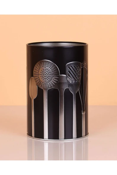UCR HOME Metal Silindir Desenli Kaşıklık Servis Kepçe Kevgir Düzenleyici Toparlayıcı ürün görseli 1