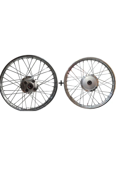 TAHMAZ MOTOR Cg 125 Mg Ön-arka Kampanalı Jant Seti, Arka 120-19, Ön 120-17 Kampanalı Tel Jant ürün görseli 1
