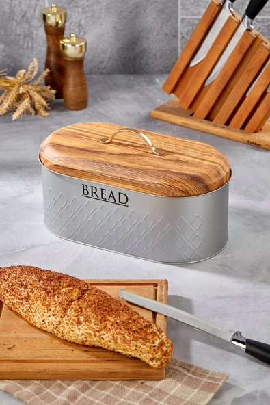 UCR HOME Yeni Desen Detaylı Premium Metal Ekmeklik ürün görseli 1