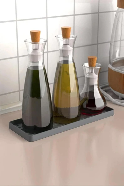SMR SHOP Tırtıklı Silikon Yağdanlık Altlığı Yağdanlık Standı Tutucu 0 - 249 ml 1 Parça Beyaz ürün görseli 1