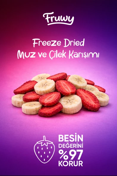 Freeze Dried Muz ve Çilek Mix - Resim 5