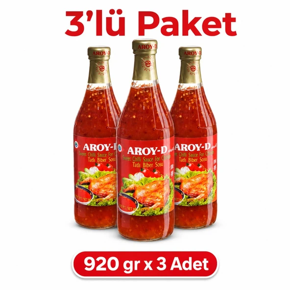 Aroy-D Sweet Chili Tatlı Biber Sosu 920 gr x 3 Adet ürün görseli 1