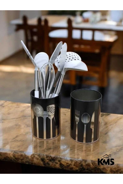 kmskumsar Desenli Kabartmalı Delikli Paslanmaz Metal Kaşıklık ürün görseli 1