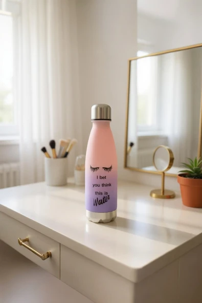 UCR HOME Renkli Motivasyon Su Matarası Suluk Spor Su Şişesi Detoks Kamp Yoga Sert Plastik 650 ML ürün görseli 1