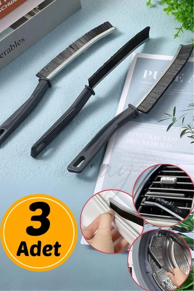 UCR HOME Çok Amaçlı İnce Temizlik Fırçası Derz Araları, Banyo, Mutfak Detay Temizleme Fırçası-3 ADET ürün görseli 1