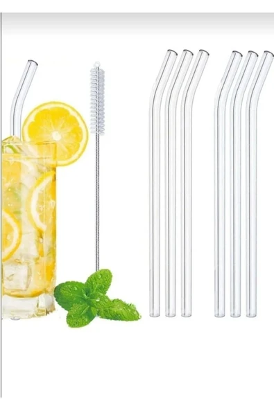 Işınkitchen 6 1 Lı Şeffaf Eğimli Cam Pipet ürün görseli 1