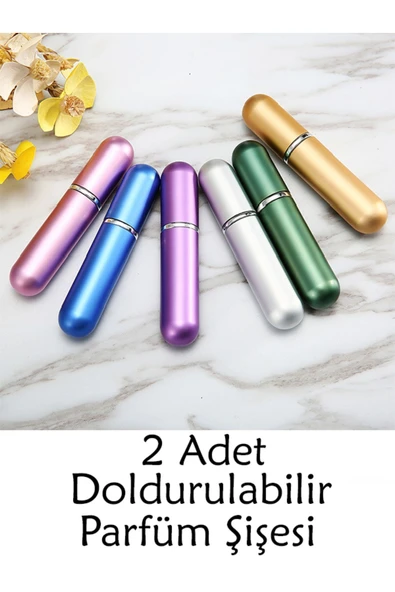 ALLEGORYA 2 ADET Mini Dolabilir Cep Küçük Boş Taşınabilir Parfüm Şişesi Kadın Parfüm Erkek Parfüm Şişesi ürün görseli 1