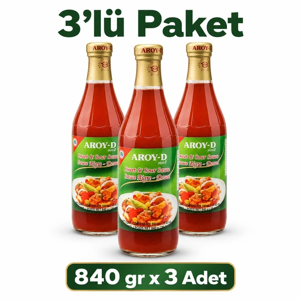 Aroy-D Sweet Sour Tatlı Ekşi Sos 840 gr x 3 Adet ürün görseli 1