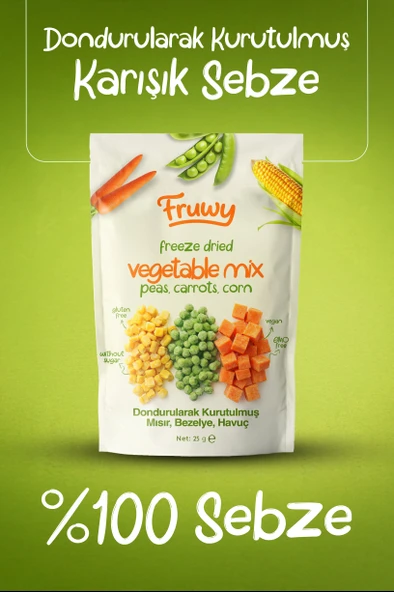 Freeze Dried Sebze Mix - Resim 2