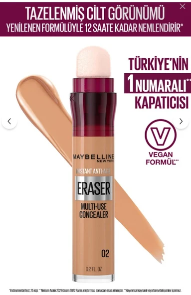Maybelline New York Instant Anti Age Eraser 02 Nude ürün görseli 1