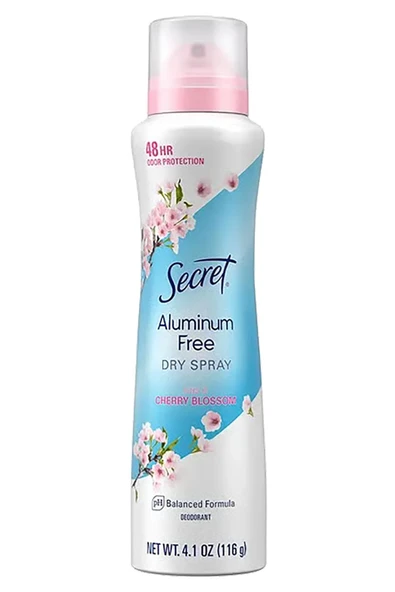 Secret Cherry Blossom Alüminyumsuz Kuru Sprey Deodorant 116GR ürün görseli 1