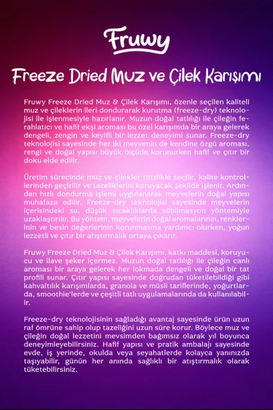 Freeze Dried Muz ve Çilek Mix - Resim 4