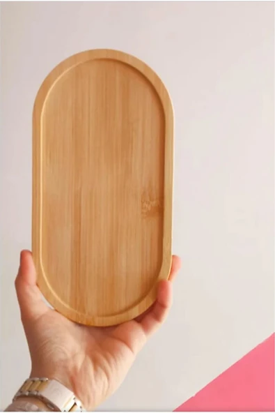 Marka Bambu Oval Sunum Ve Servis Tepsisi - Yağdanlık Altlığı 1 Adet ürün görseli 1