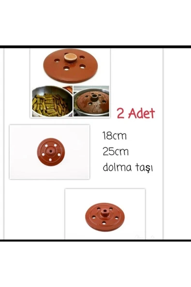 Çömlekçi Tam Sırlı Dolma Taşı - 2 adet Küçük ve Orta boy 18 cm - 22 cm ürün görseli 1