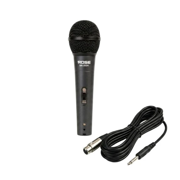 Rose MK-202H Kablolu El Mikrofonu - Metal Kasa ürün görseli 1
