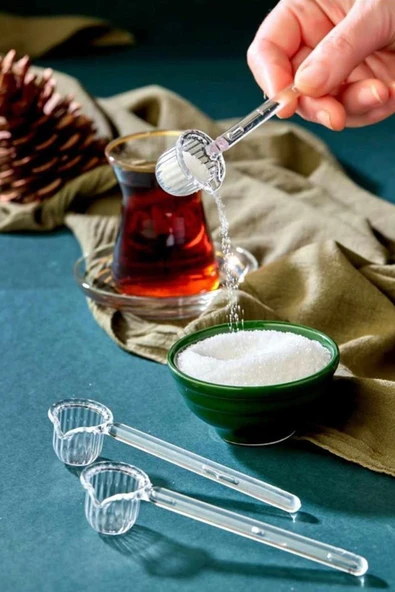 Alinda Home 6 Adet Origami Kristal Şekilli Şeker, Baharat Ve Kahve Kaşığı ürün görseli 1