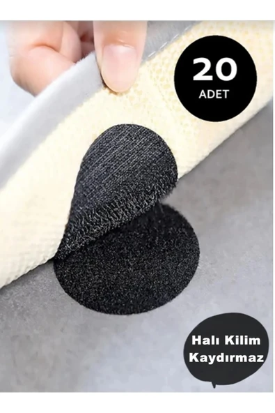 UYT LİFE 20 Adet Halı Kilim Kaydırmaz Kıvrılma Önleyici Halı Kilim Sabitleyici Cırt Cırtlı Minder Band ürün görseli 1