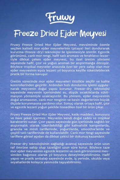 Freeze Dried Ejder Meyvesi - Resim 3