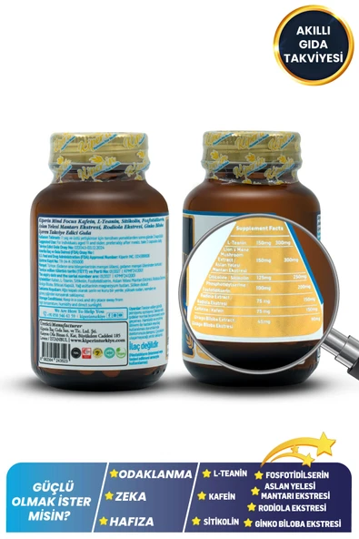 Kiperin Mind Focus 60 Kapsül - Resim 3