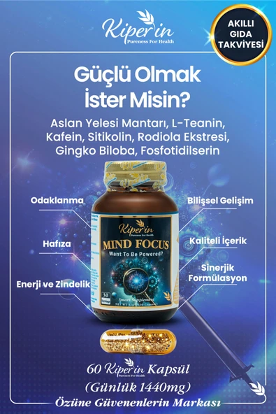 Kiperin Mind Focus 60 Kapsül - Resim 2