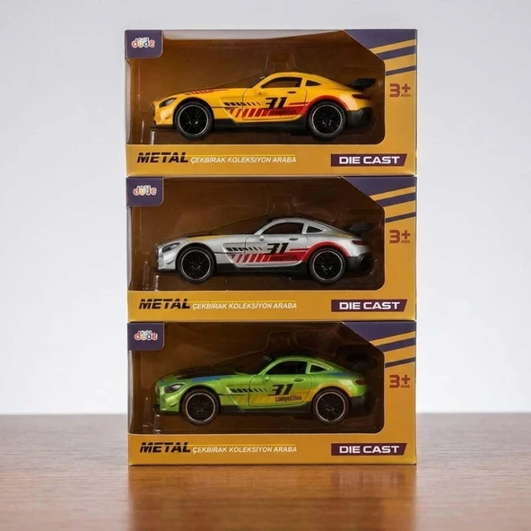 Mercedes AMG 15 cm Çek Bırak Metal Araba - Diecast Gövde Yüksek Hız ürün görseli 1