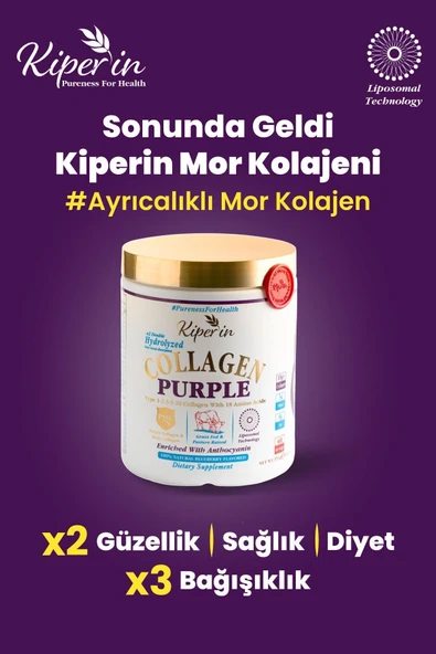 Kiperin Purple Collagen Toz 40 Günlük 575 gr ürün görseli 1