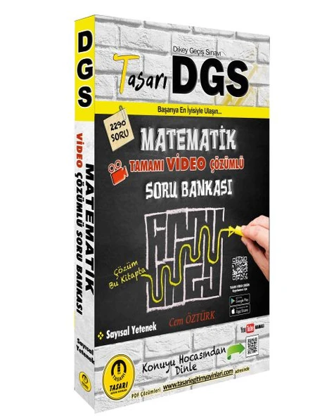Tasarı DGS Matematik Video Çözümlü Soru Bankası ürün görseli 1
