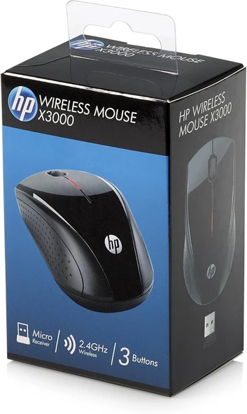 HP X3000 H2C22AA Siyah Wireless Optik Mouse - TEŞHİR - Resim 3